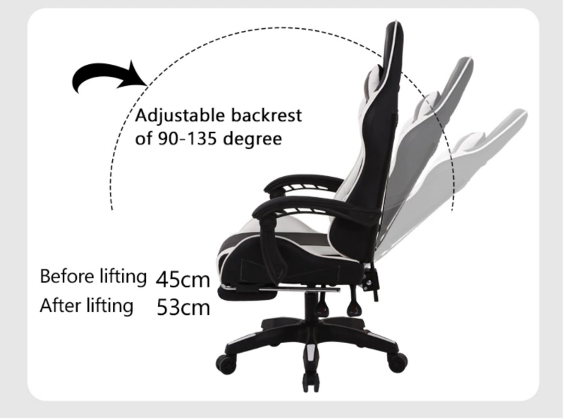 Luxury Functional Soft Cool Foldable Armrest Manufacturer Steel Gaming Chair