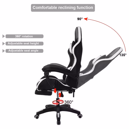 Office Racing Computer Reclining Leather Silla Gamer Direct Sales Gaming Chair with Footrest