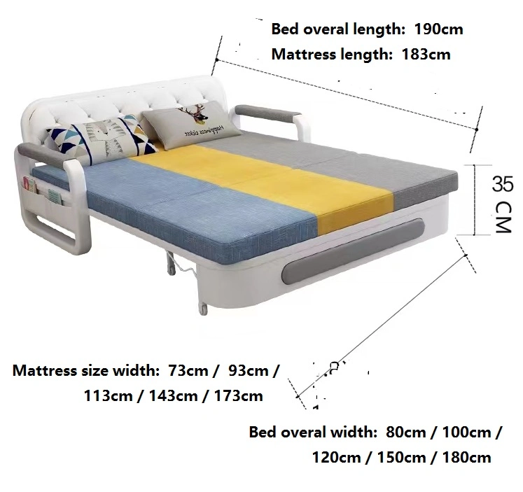 Popular Design Folding Sofabed with or Without Storage