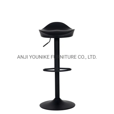 Черный барный стул из АБС-пластика, простые в сборке барные стулья с регулируемой высотой 38 x 40 x 88,5 см.